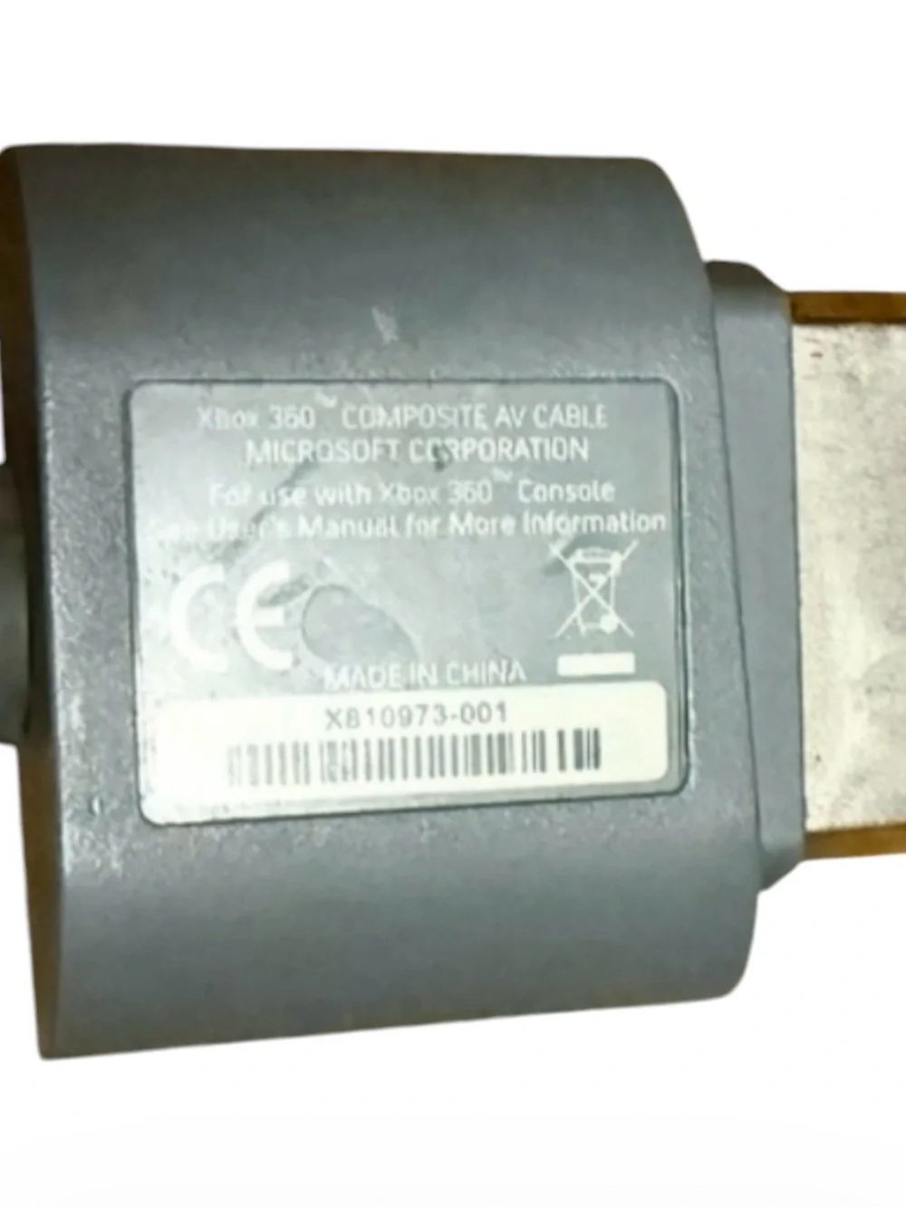 Genuine Original ~ Xbox 360 ~ Composite Audio Video Cable ~ Original ~ Microsoft